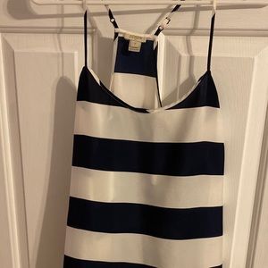J crew navy and white stripped tank
